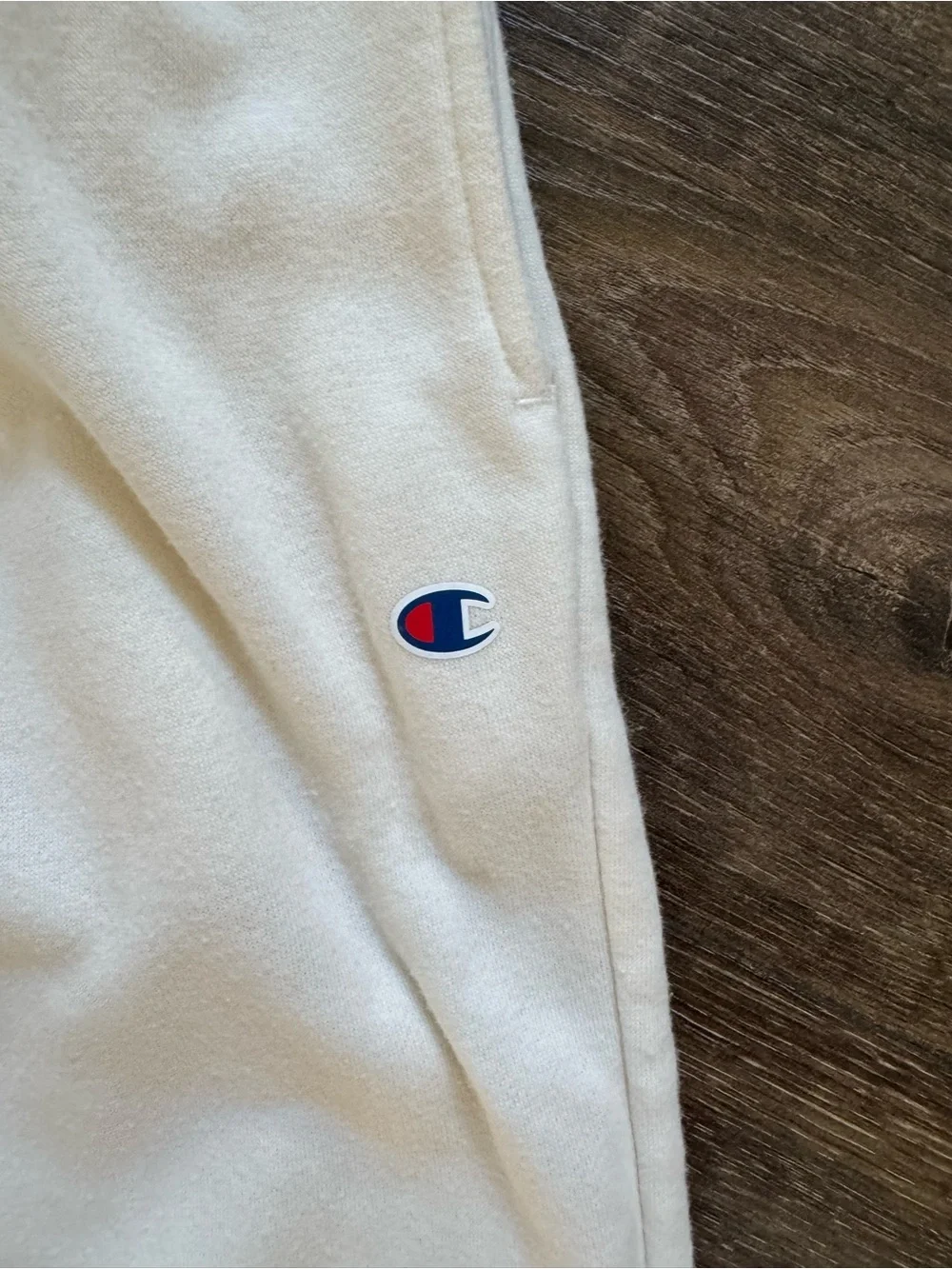 Champion Girls Cream Matching Sweat Set | Crewneck & Joggers | Size M (8/10)